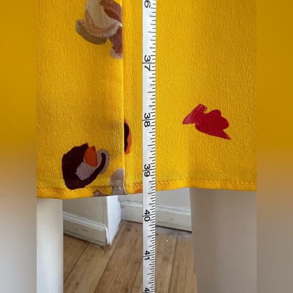 Altuzarra Vittoria Dress  Floral Button Down Drawstring Waist Short Sleeve US 10 - Picture 6 of 9